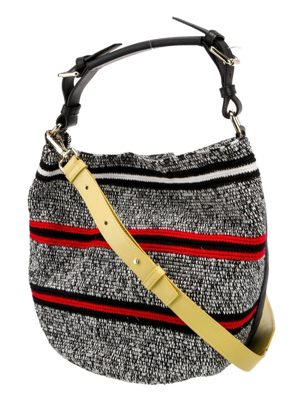Black & Red Striped woven Hobo Bag 
Beautiful bag